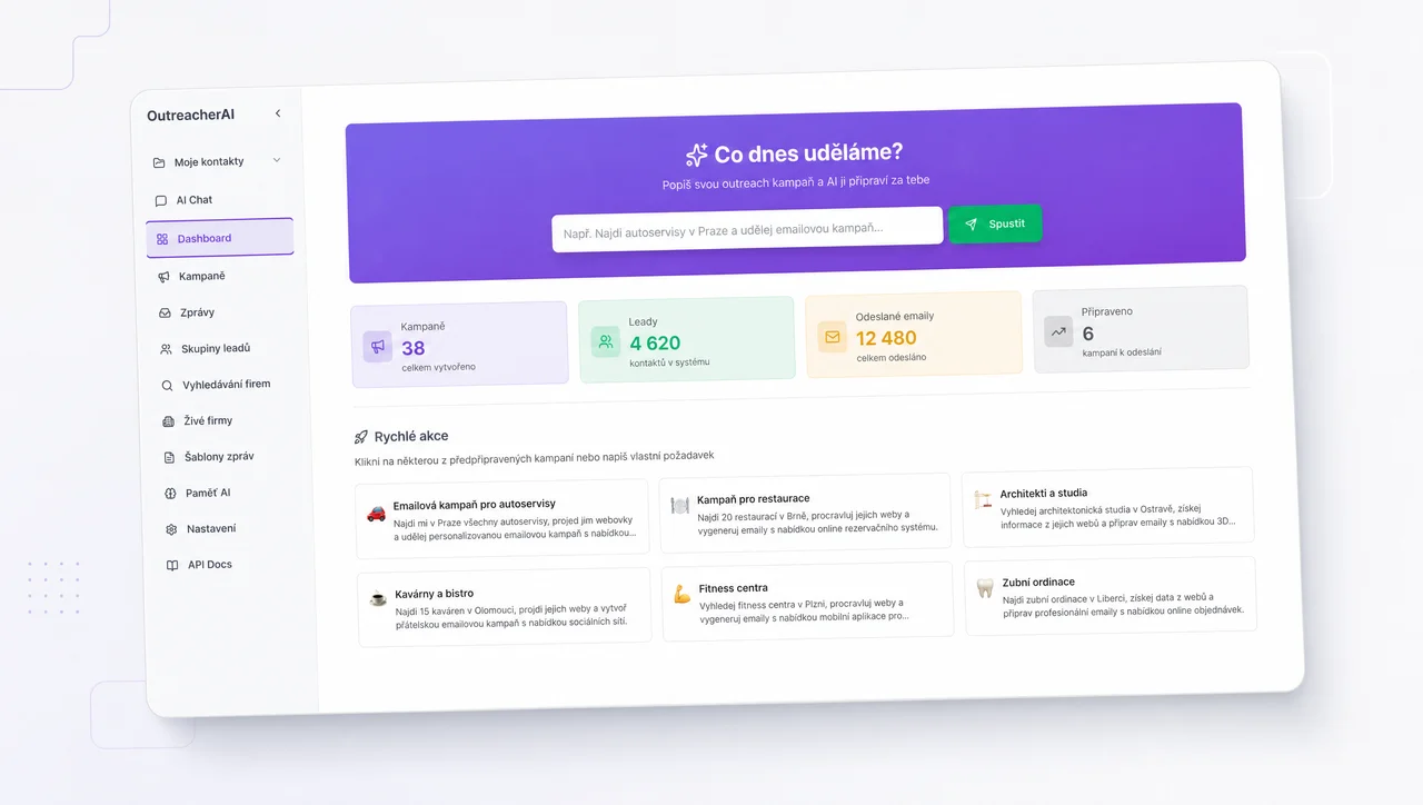 Flow diagram: input, scraping, personalization, sending